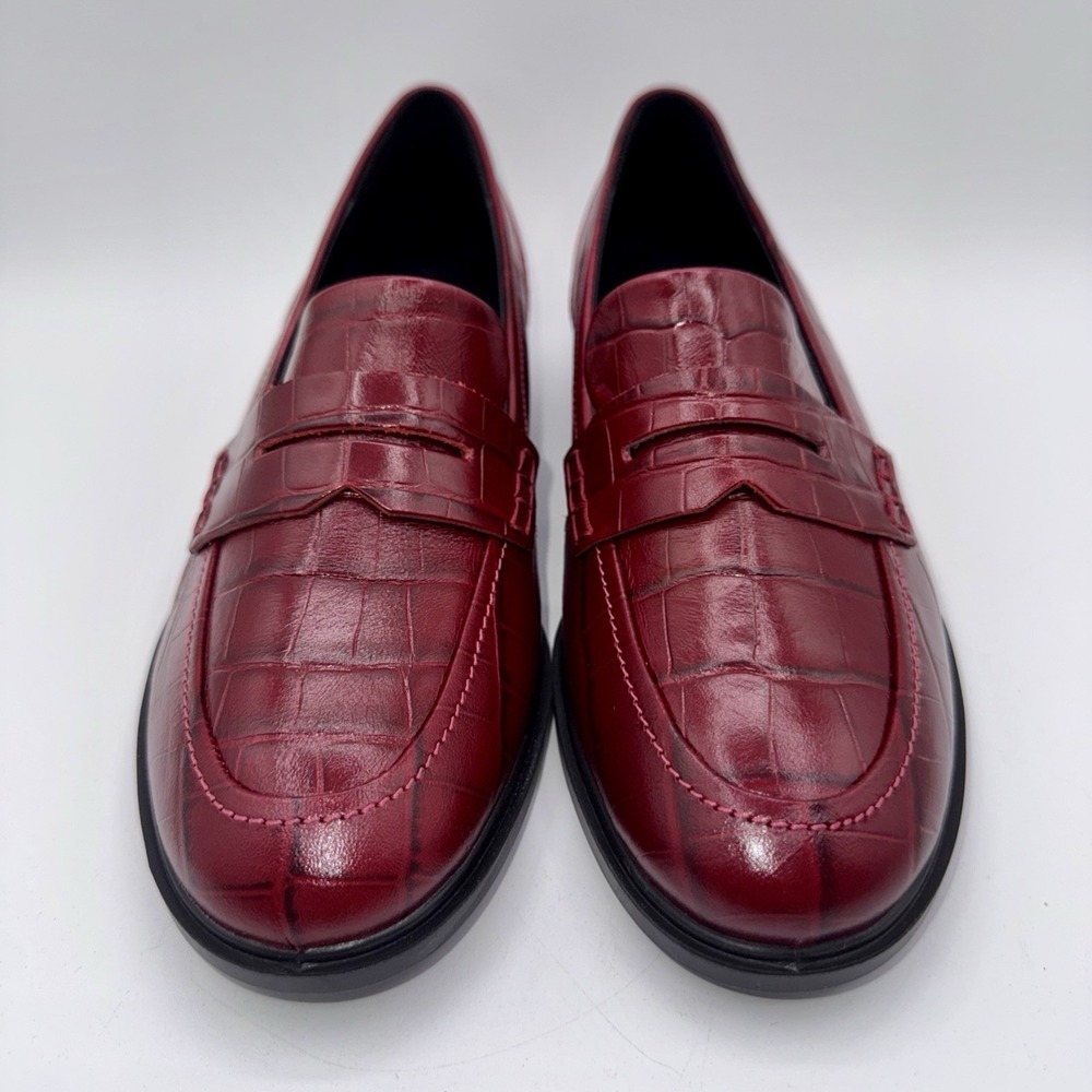 Ecco Classic 15 Penny Loafers Women's Size 8 EU 39 Brick Red Leather - Picture 3 of 16